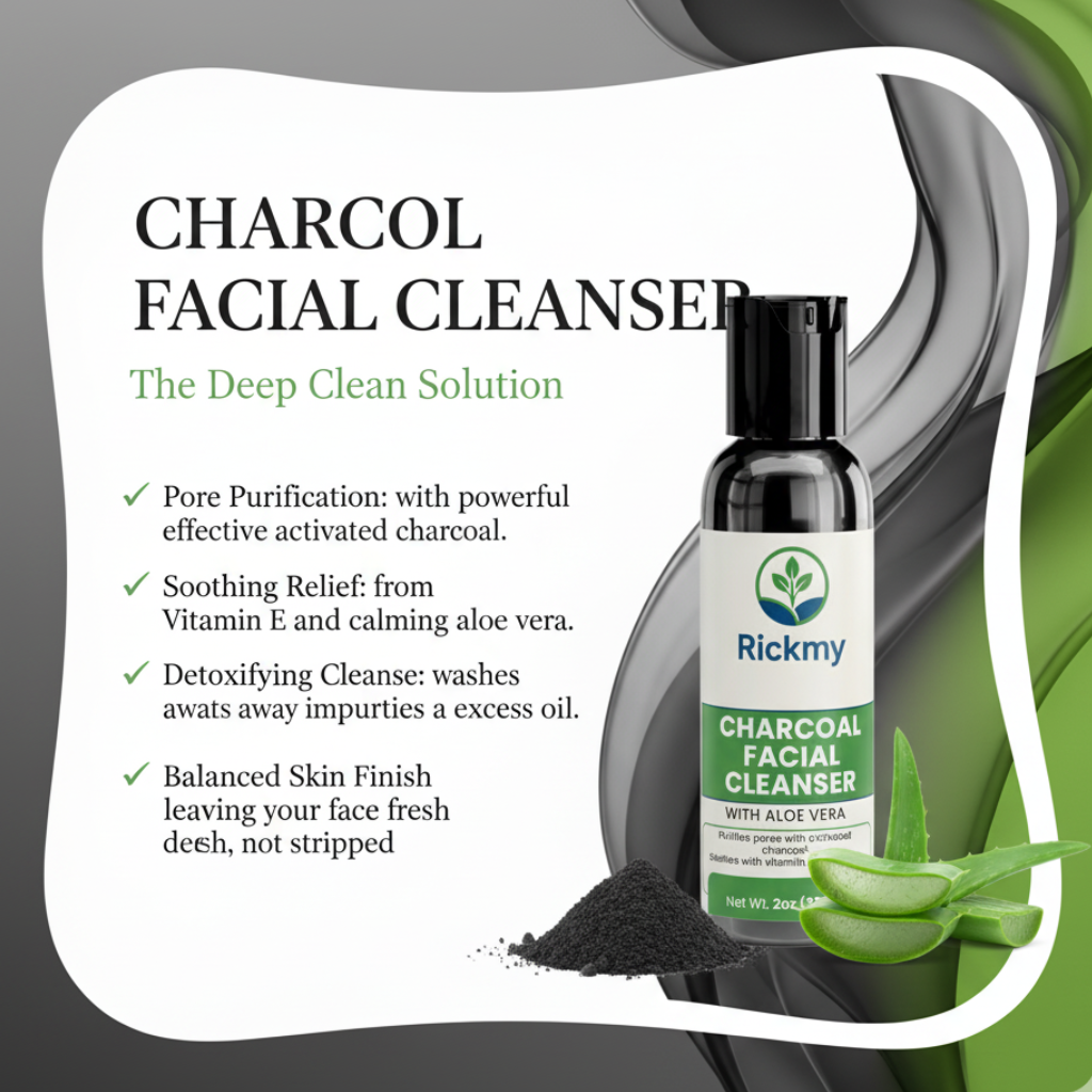 Charcoal Facial Cleanser with Aloe Vera